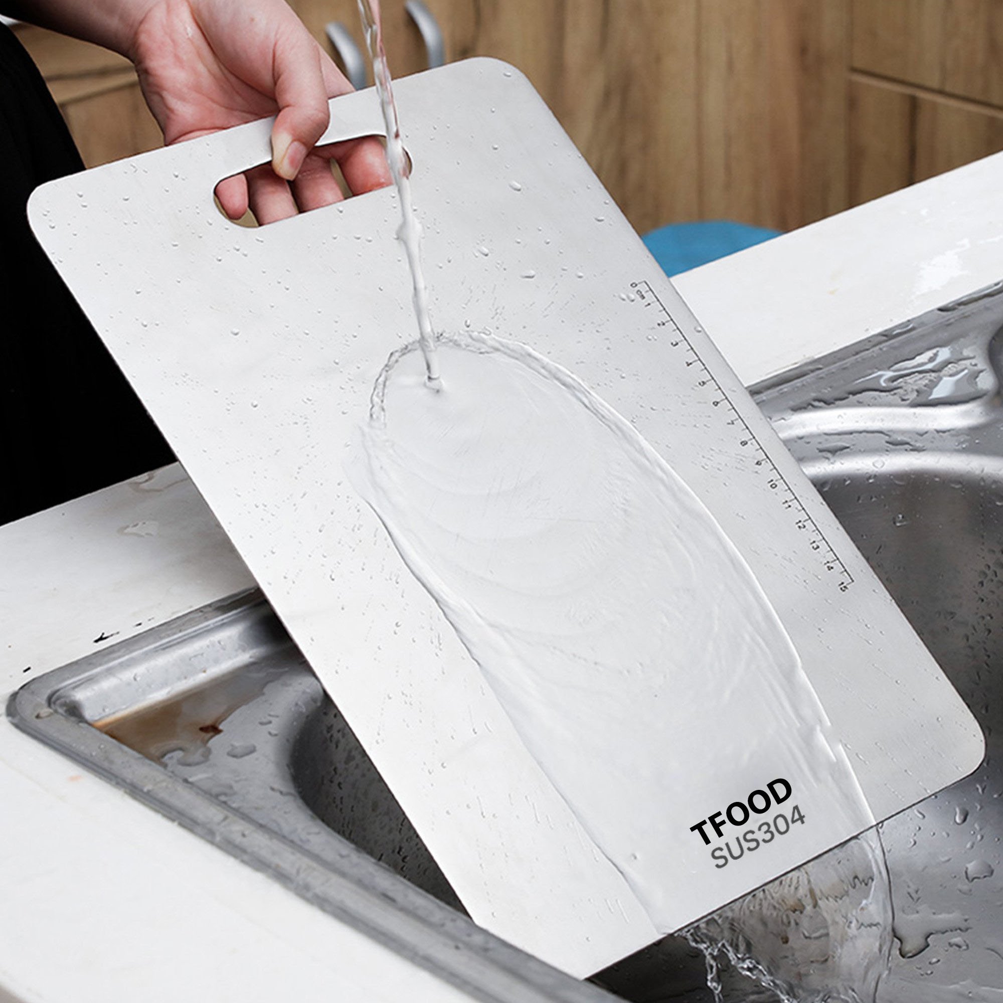 THỚT INOX 304 CỠ LỚN - KHÁNG KHUẨN - AN TOÀN CHO SỨC KHỎE - Chống Ẩm Mốc - Không Xước Dăm - Không Mùn Gỗ