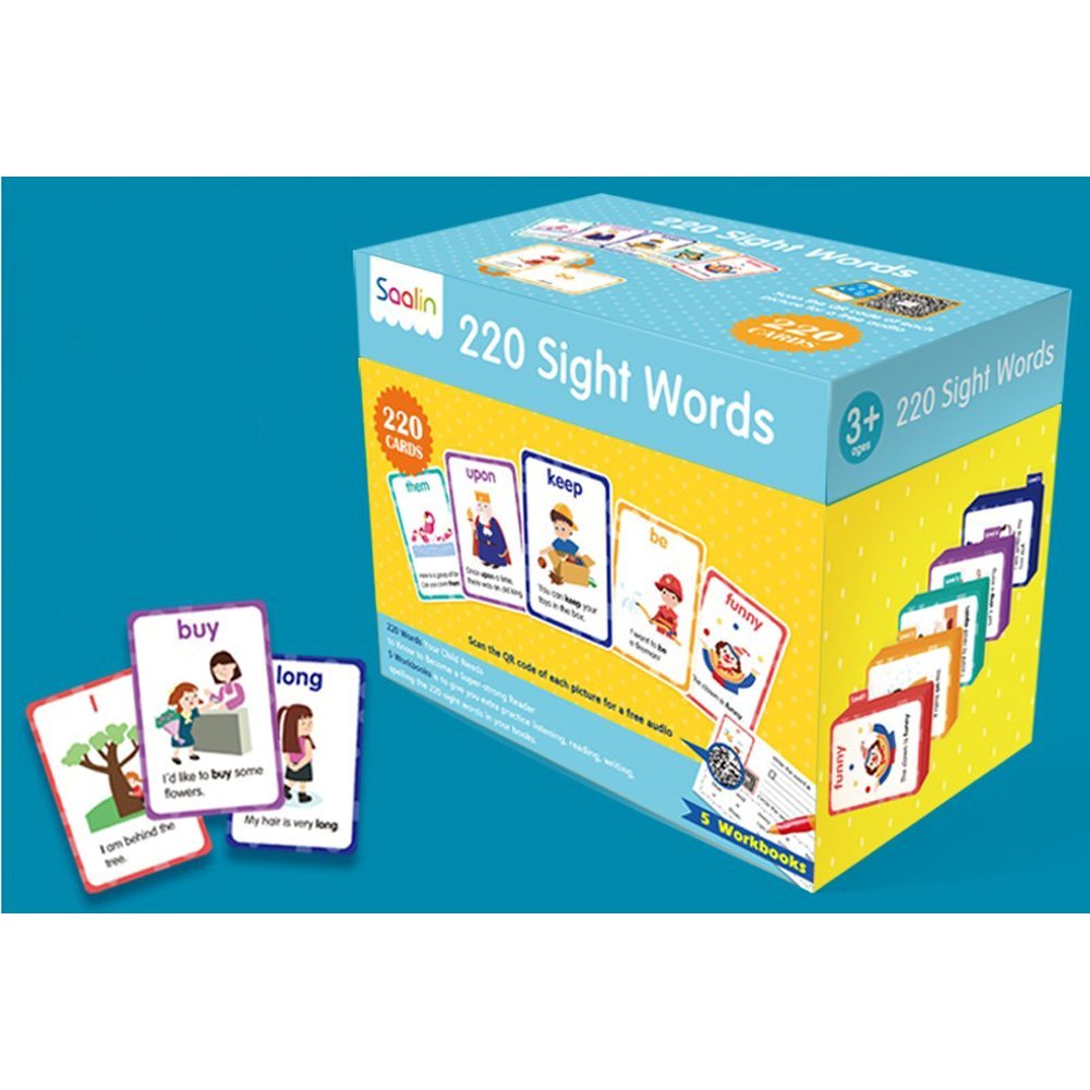 220 sight words - Bộ 220 thẻ học tiếng Anh bền đẹp, nhiều cấp độ cho thiếu nhi