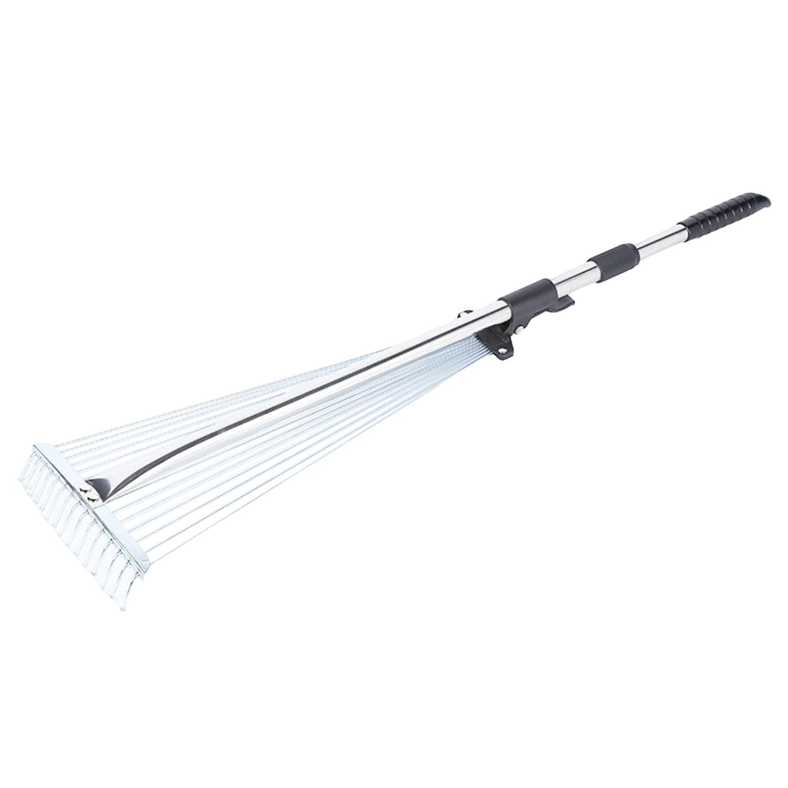 Scalable Garden Rake Gardening Tool Rake Cleaning Leaves Sticks and Debris Telescoping Handle Telescopic Leaf Rake for Lawn Grass Removal