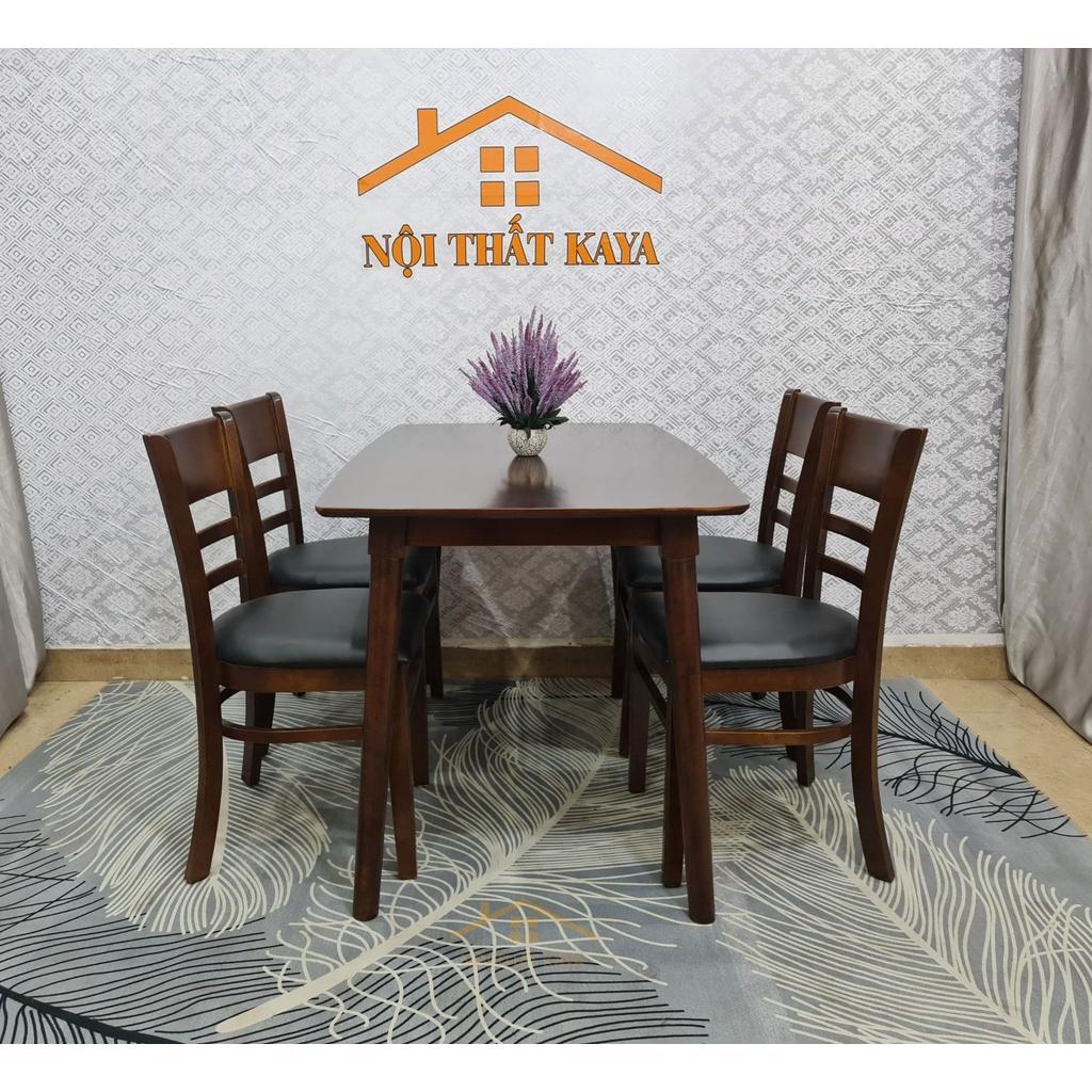 Bộ bàn Lunar 4 ghế Mostar 1m2 (Nâu)