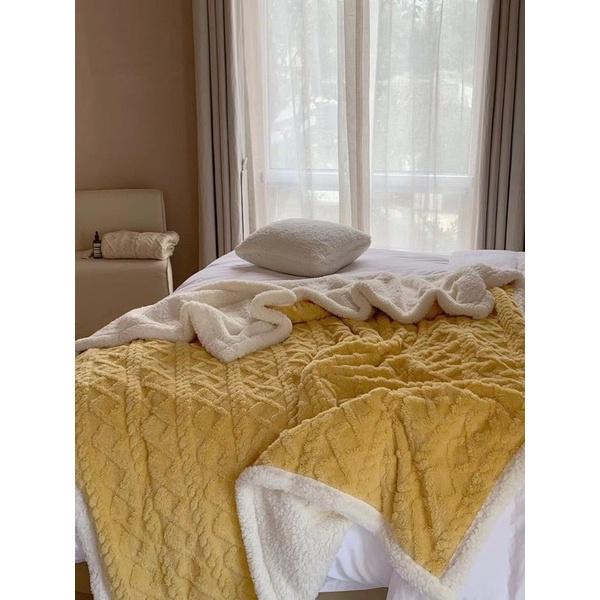 Chăn cừu Tafurong Chăn lông cừu cuộn siêu giữ nhiệt,mặt lông cừu mêm mại