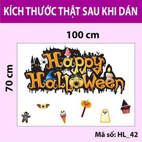 Decal dán kính trang trí Halloween 2020 số 2