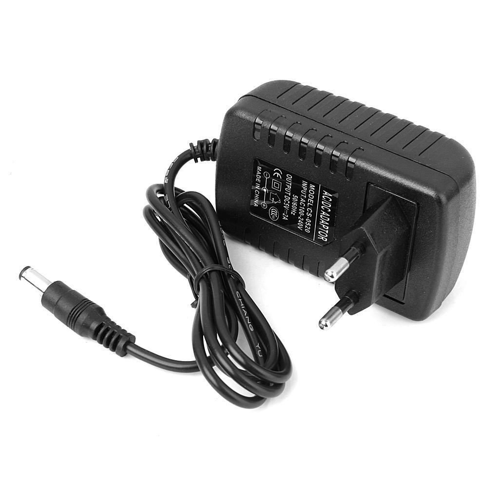 EU Plug AC 100-240V to DC 5V 2A Power Supply Charger Converter Adapter 5.5mm