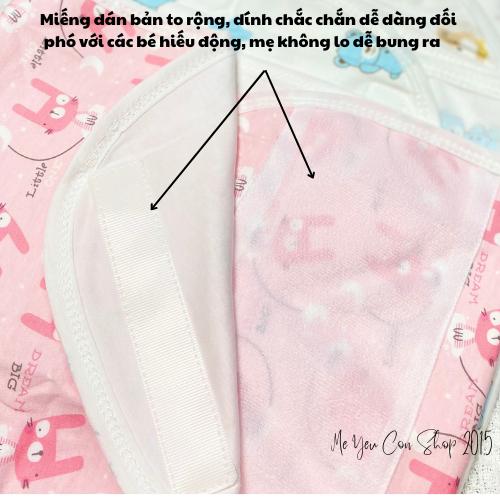 Khăn Quấn Tay Chống Giật Mình Cotton Cho Bé Sơ Sinh loại mỏng, dùng làm chũn quấn cho bé, thoáng mát mềm mại