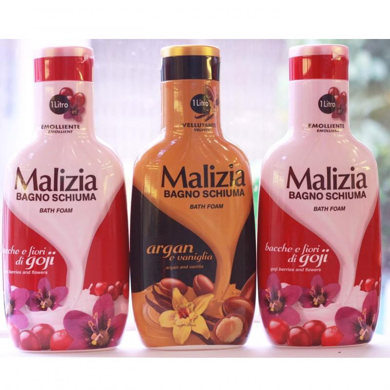 Sữa Tắm Maliza Goji Berries &amp; Flowers Bagno Schiuma bath Foam 1000ml tặng kèm móc khóa