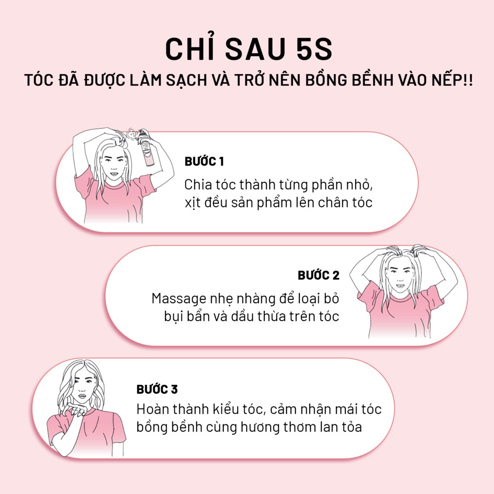 Dầu Gội Khô Colab Dry Shampoo 200ml Dưỡng Tóc Mềm Mượt, Tóc Sạch Bồng Bềnh, Vào Nếp Sau 5 Giây