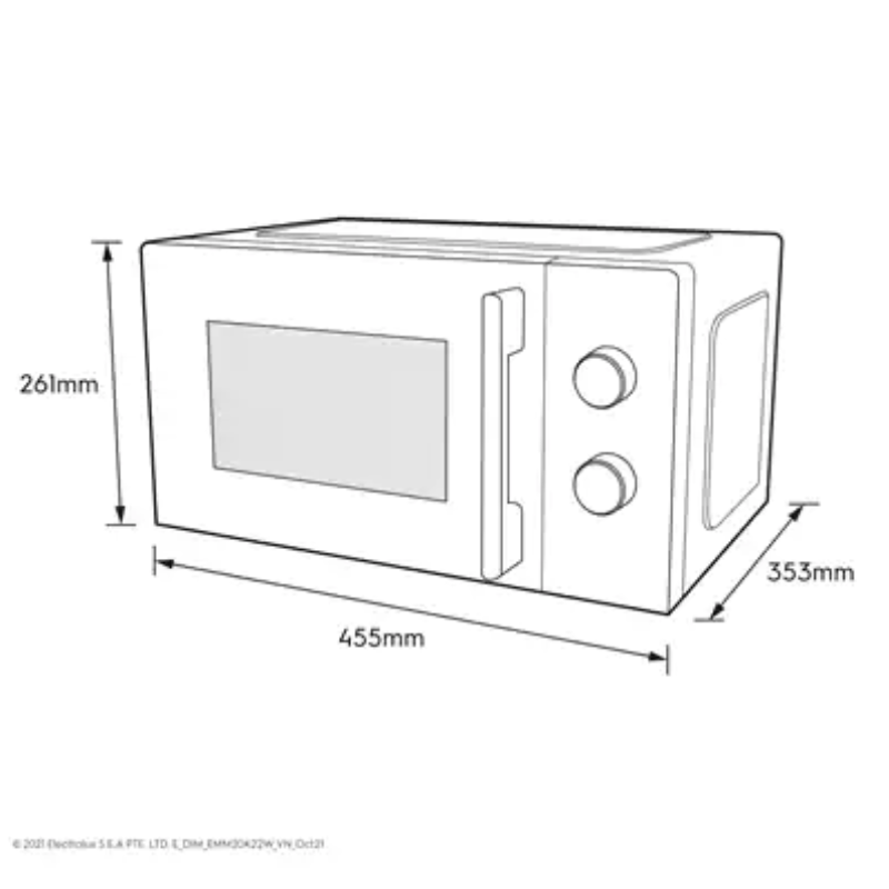 Lò Vi Sóng Electrolux EMM20K22W - Hàng Chính Hãng