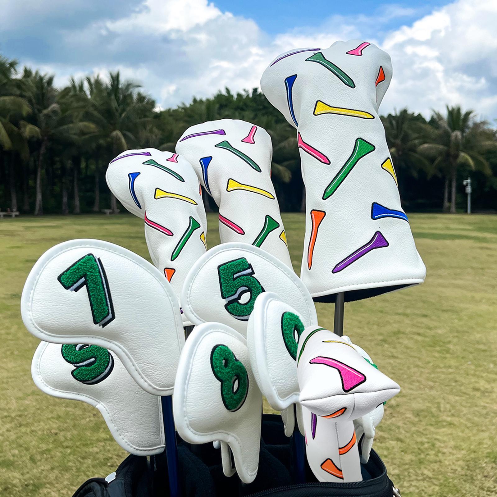 Leather Golf Mallet Putter Head Cover, Golf Club Headcovers Wrap Head Protector for Golf Center Shaft, Outdoor Sports,Most Blade Putter Club