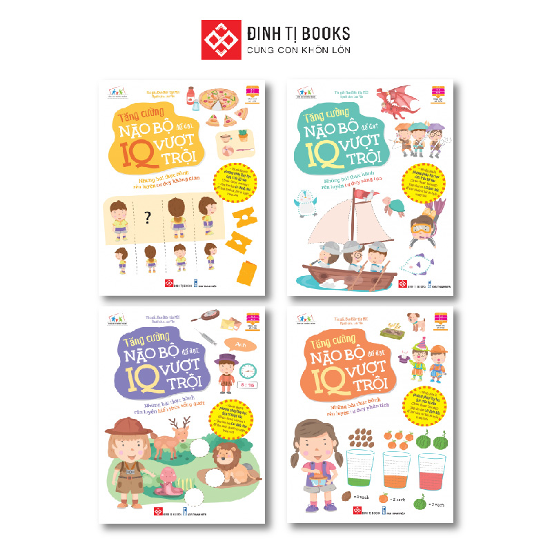 Tăng cường não bộ để đạt IQ vượt trội - Combo 4 cuốn - Đinh Tị Books