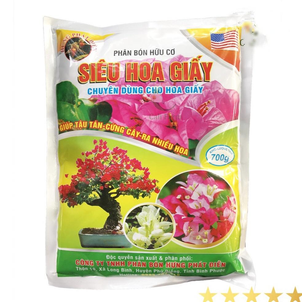 Phân bón hữu cơ Siêu Hoa Giấy chuyên dùng cho Hoa Giấy (túi 700gr)