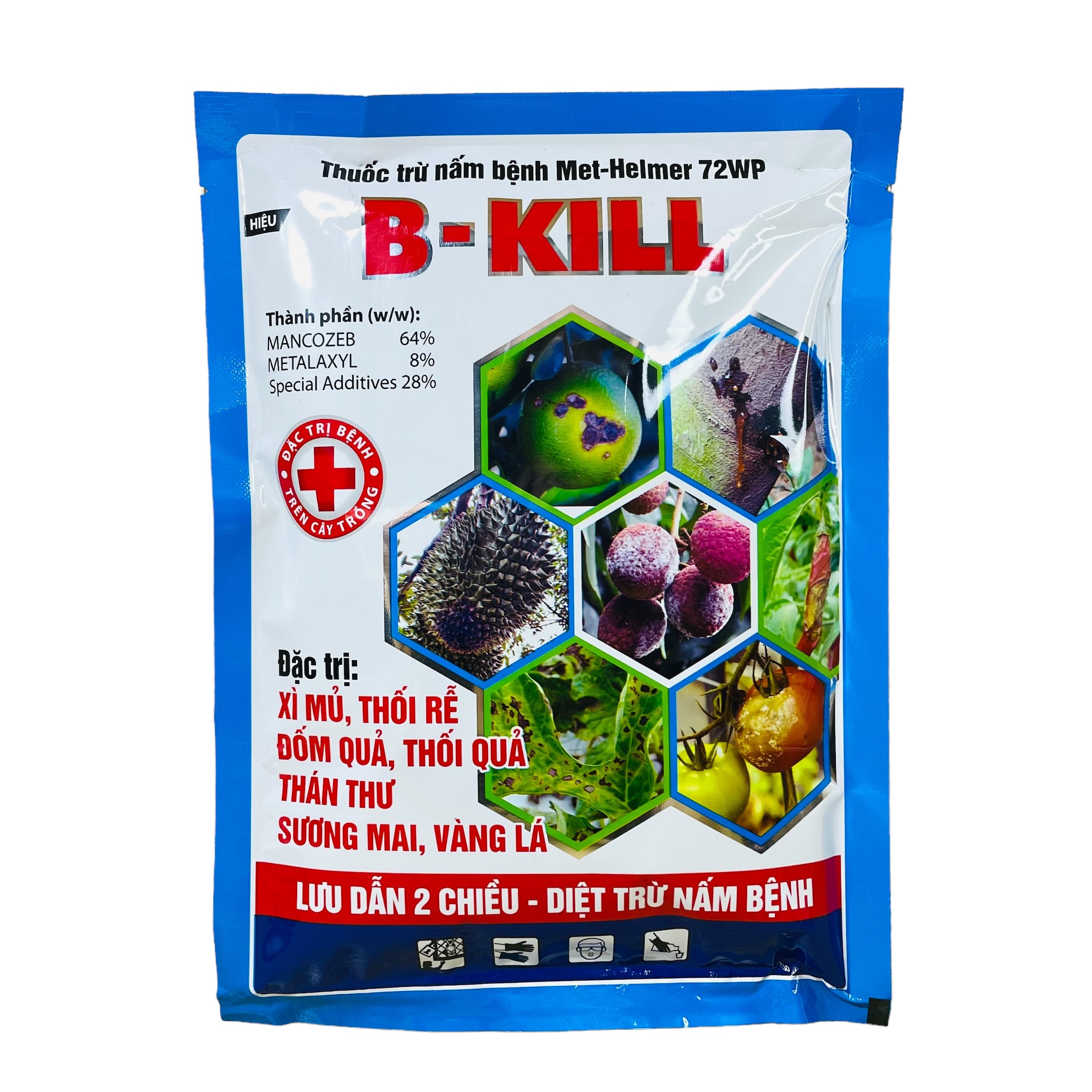 Trừ Nấm Bệnh B-KILL Gói 200g Trị Thán Thư, Thối Rễ, Xì Mủ, Thối Qủa Công Nghệ Lưu Dẫn Hai Chiều Mới Nhất