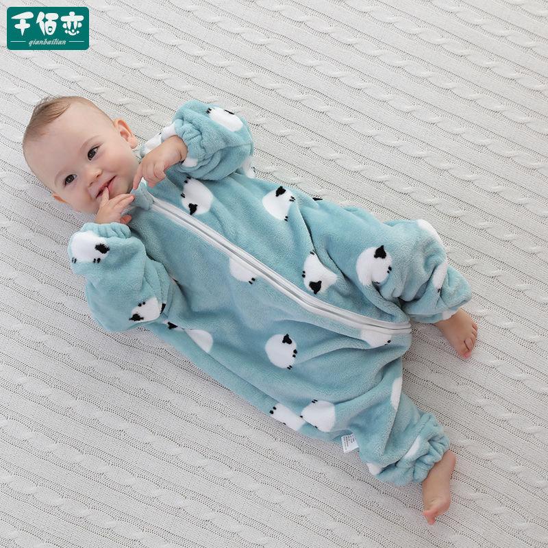 2021 Đầm Ngủ Túi Xe Đẩy Trẻ Em Bao Cho Bé Sơ Sinh Hoa Văn Hoạt Hình Trẻ Em Giường Chơi Chia Chân Mùa Đông Ấm Áp Chống Tipi sleepsacks