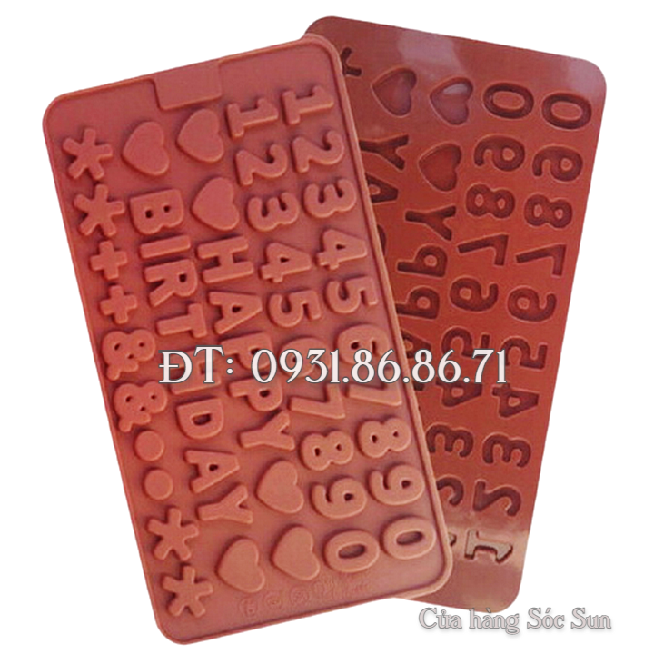 Khuôn silicon Happy Birthday - Mã số 1297