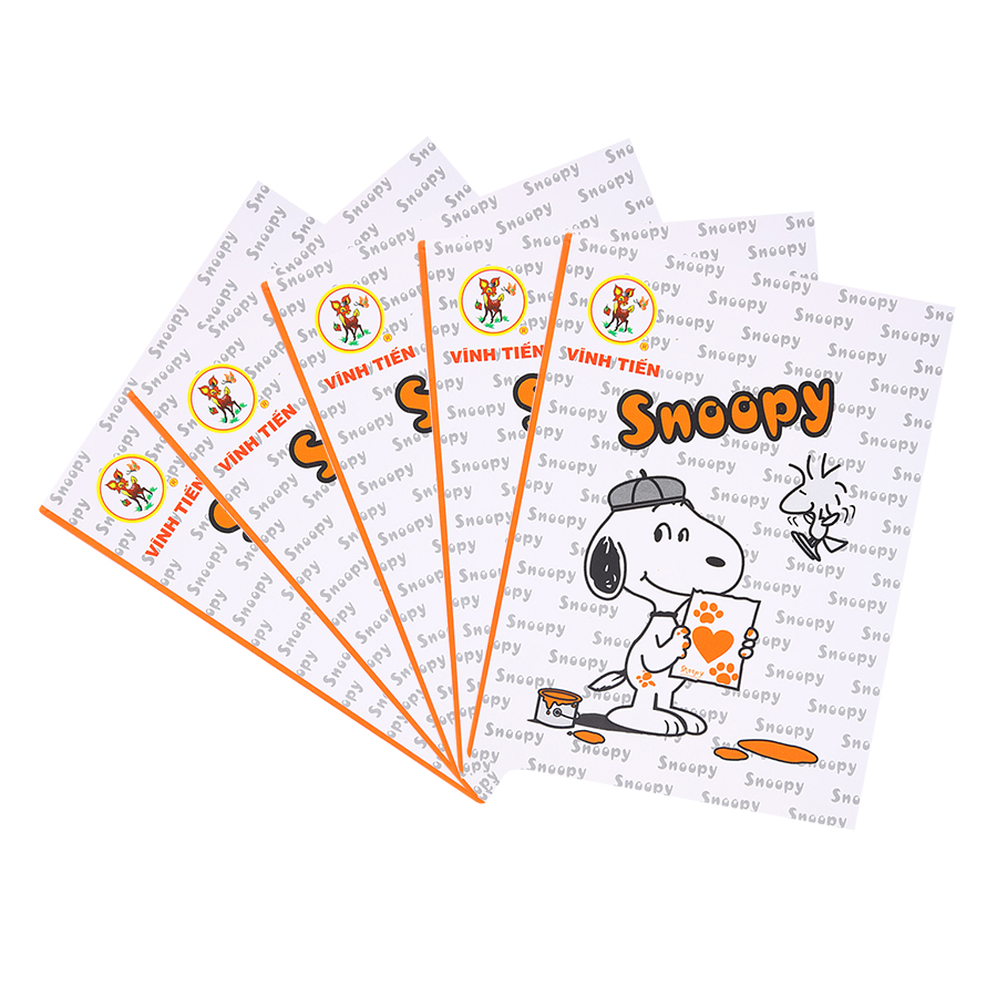 Lốc 5 Quyển Tập Vibook &quot;Snoopy&quot; (200 Trang) - Mẫu Ngẫu Nhiên