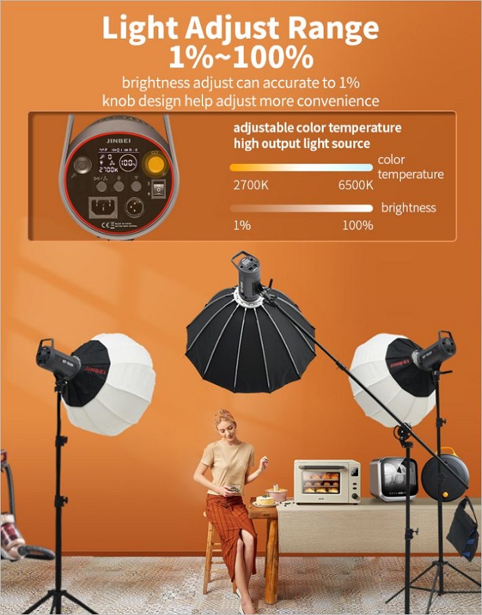 Đèn led studio Jinbei EF-150Bi Hàng Chính Hãng