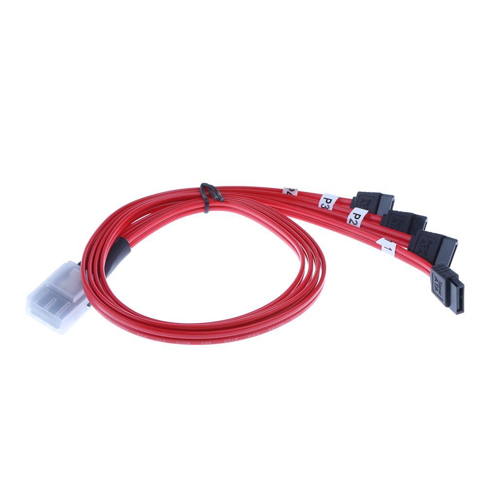 Mini SAS 4i SFF-8087 36P 4xSATA 7P HDD  Splitter Cable 12Gbps