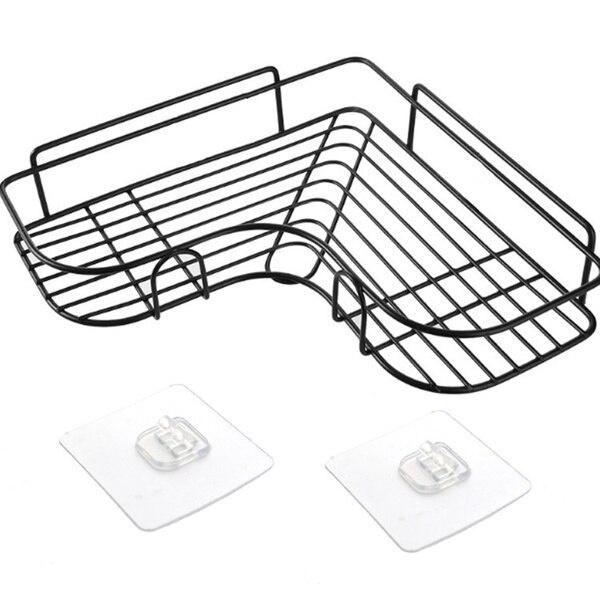 High Quality Durable Iron Bathroom Tray Rack Corner Bath Storage Holder Organizer Rack Triangular Shower Caddy Shelf
