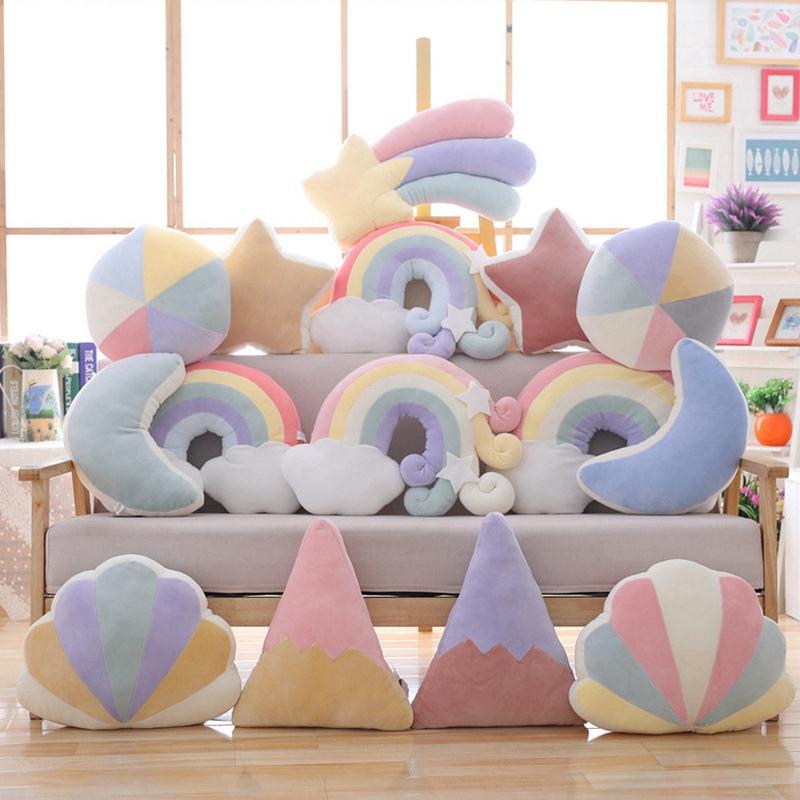 Sang Trọng Nhồi Bông Mềm Đệm Lưng Hoạt Hình Đám Mây Trăng Sao Đồi Vỏ Hình Ném Gối Dễ Thương Ghế Sofa Đệm Dành Cho Học Sinh Nhật quà Tặng