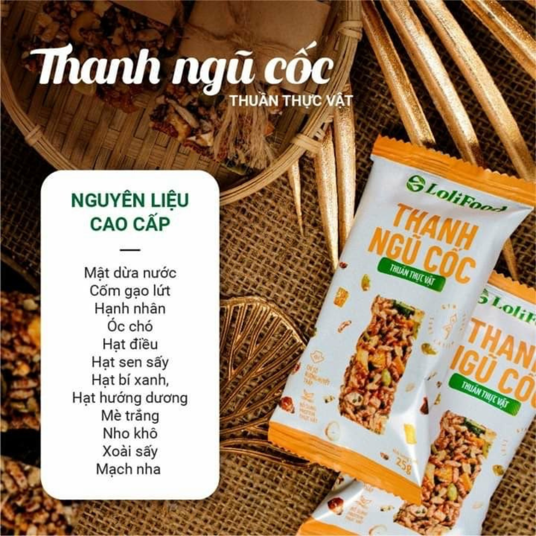 Combo Bột ngũ cốc mầm cao cấp + Thanh ngũ cốc thuần thực vật; 12 loại hạt dinh dưỡng; bổ sung protein, giúp giảm cân