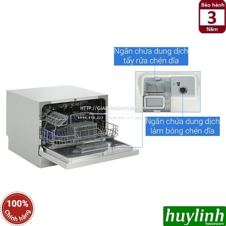 Máy rửa chén bát để bàn Hafele HDW-T50B - 539.20.600 - 6 bộ Âu [Phù hợp cho gia đình 2 - 4 người] - Hàng chính hãng