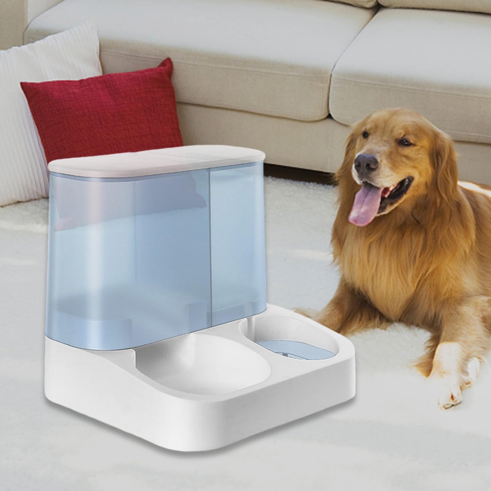 Automatic Feeder Cat Food and Water Dispenser Anti Skid Bottom Pet Food and Water Dispenser 2 in 1 Pet Dispenser for Kitten Puppy