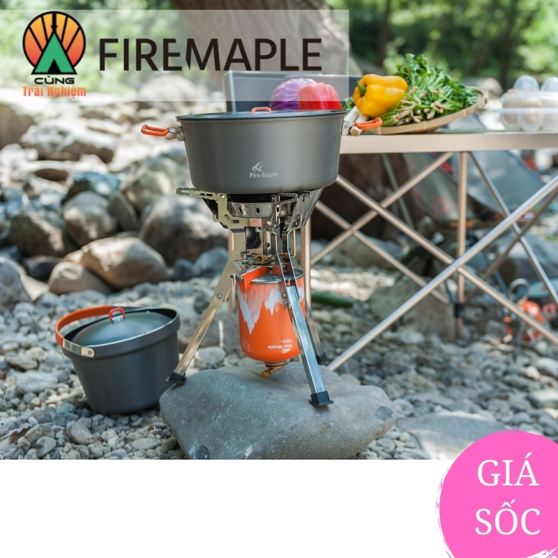 Bếp Gas Dã Ngoại Di Động Cắm Trại Ngoài trời, Bếp Inox Chuyên Dụng Fire Maple FMS-108
