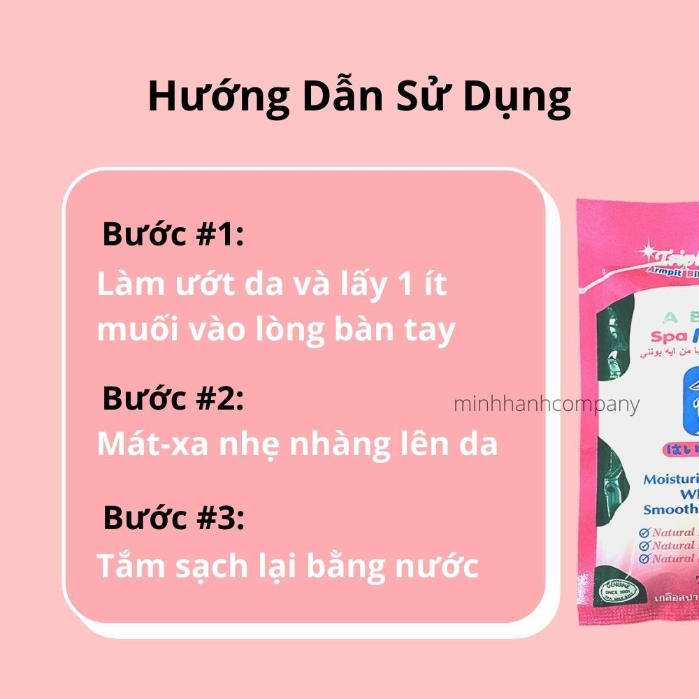 Muối Tắm Sữa Bò Tẩy Tế Bào Chết A Bonne Spa Milk Salt Hạt Mịn Thơm Mùi Sữa, Giúp Làm Sạch Và Làn Da Mịn Màng Nhập Khẩu Từ Thái Lan 70gram/Gói Nhỏ. Dùng Thử