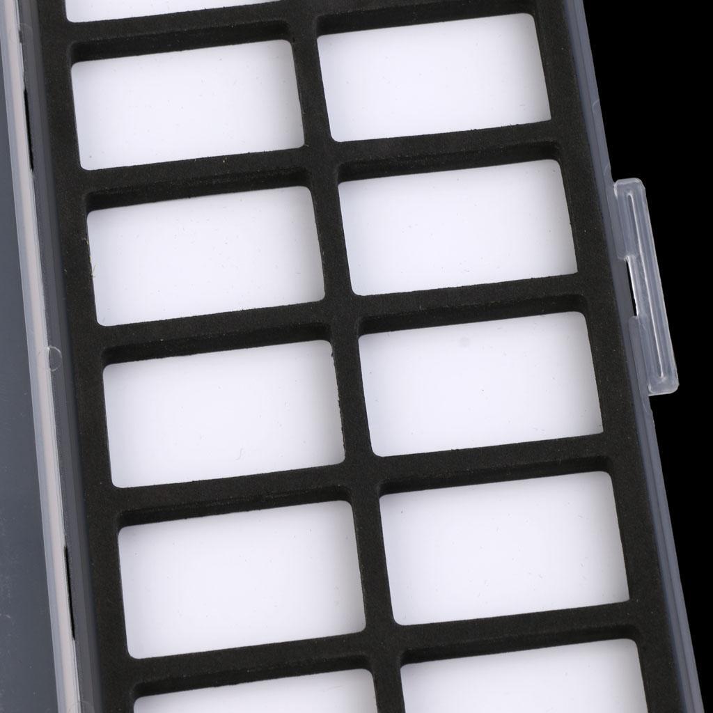 Fly Fishing Box Clear Lid 12 Compartments Foam Insert Slim Fly Box Hook Baits Flies Case