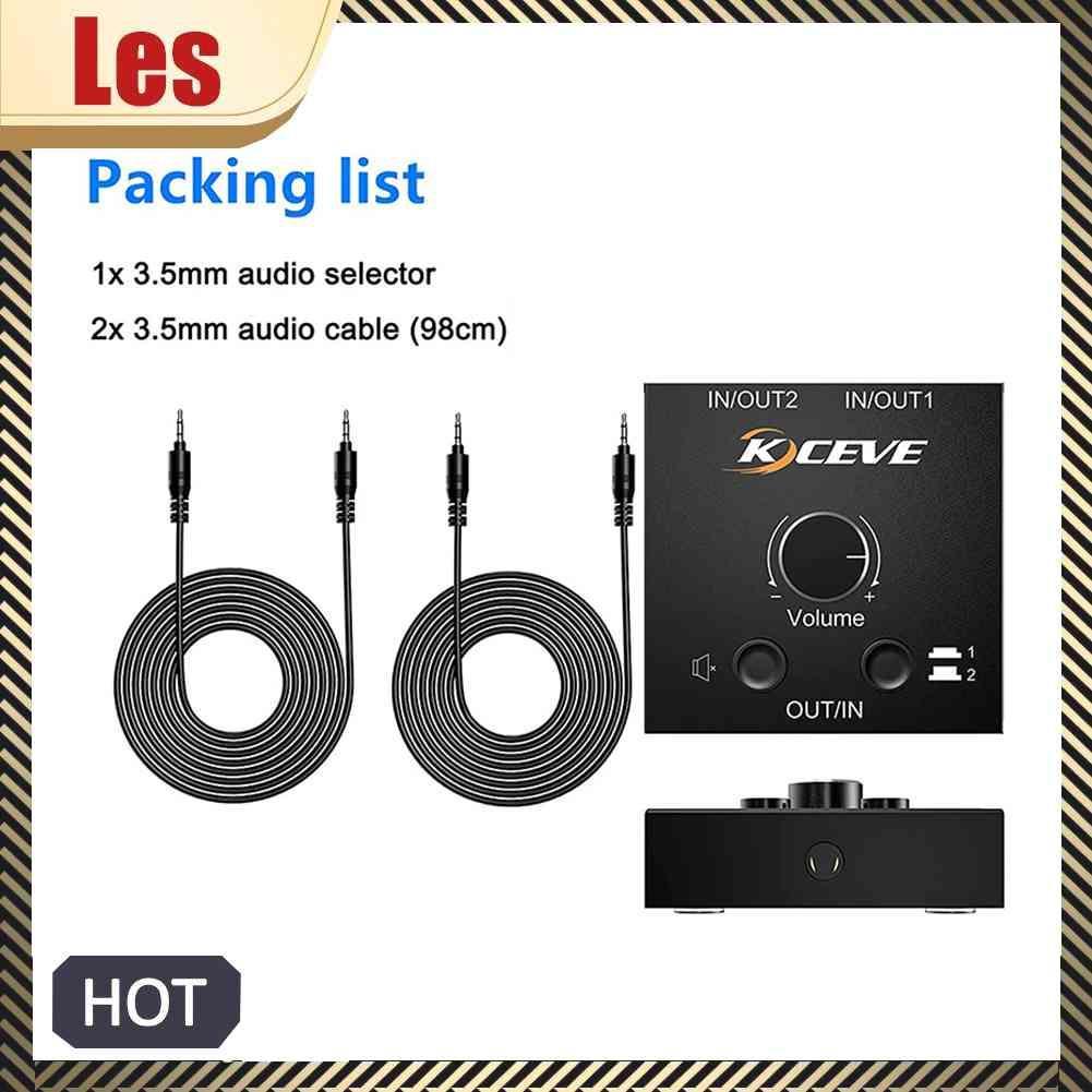 Bộ Chia Âm Thanh 2x1 / 1x2 3.5mm Chất Lượng Cao