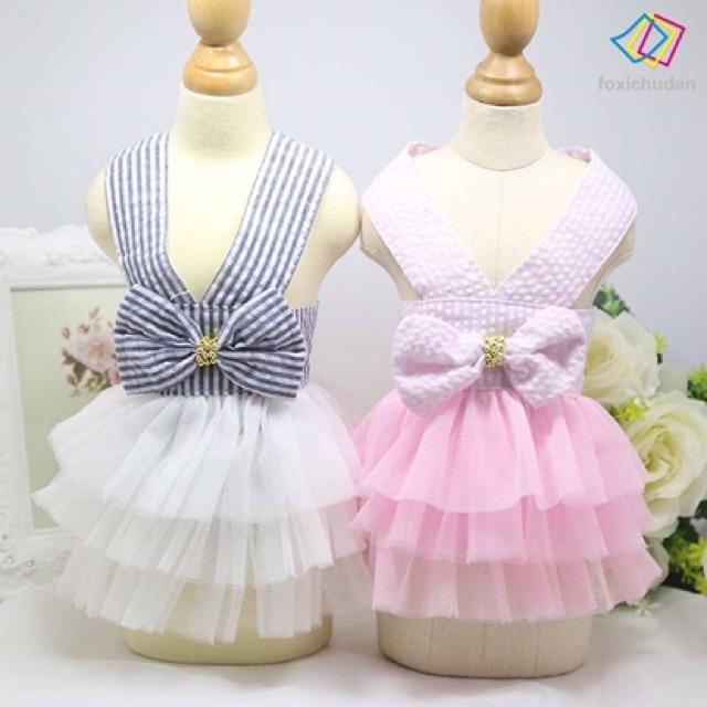 Váy Công Chúa Đính Nơ Dành Cho Thú Cưng