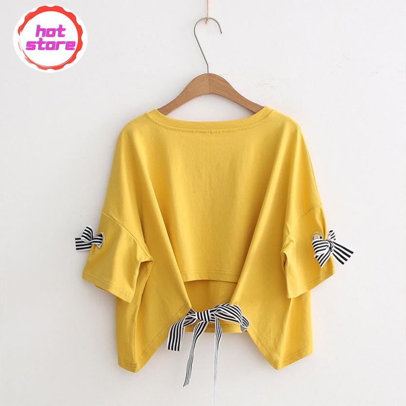 Áo Croptop YAN Tay Lỡ Nữ Ulzzang HOTSTORE