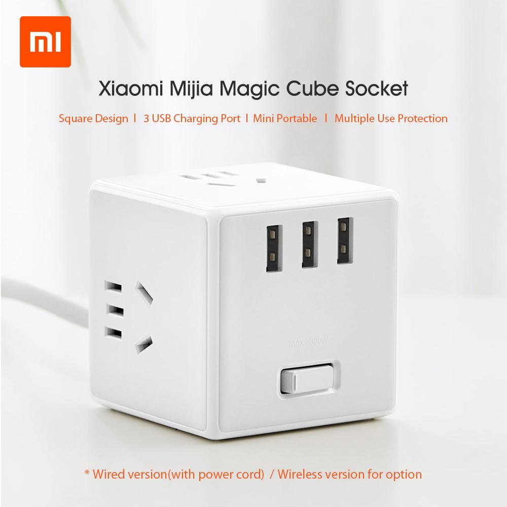 Xiaomi Mijia Magic Cube Socket Plug Multifunctional USB Charger Power Adapter 6 Ports Socket Converter Outlet