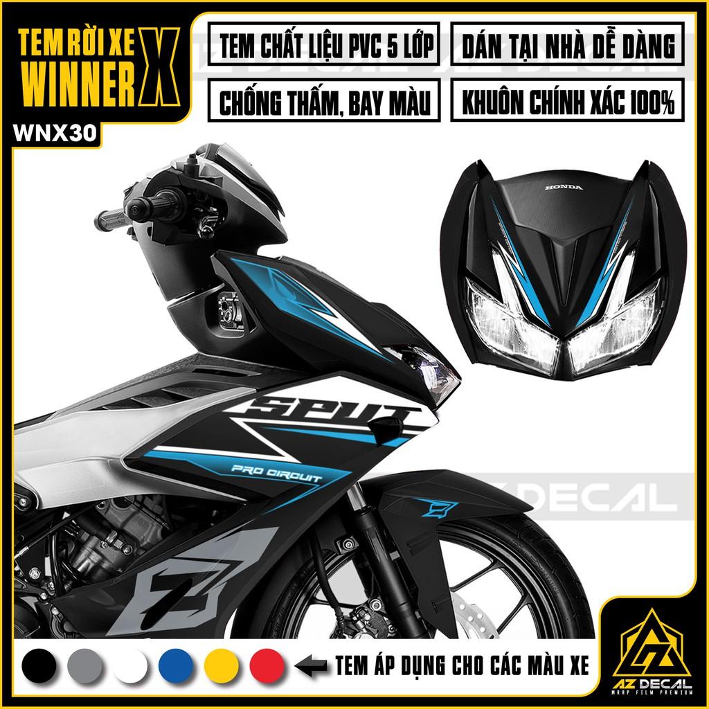 Tem Rời Dán Xe Winner X Phong Cách Sport | WNX30 | Decal Chế Xe Máy Cắt CNC Khuôn Sẵn, Chống Nước, Chống Bay Màu