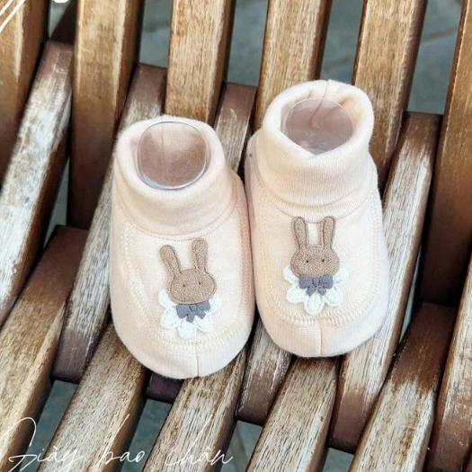 Giày Bao Chân Cổ Cao Giữ Ấm Chân Cotton 2 Lớp Dày Dặn Cho Bé 0-3 tháng - Phù hợp mùa lạnh, thu đông - Hồng