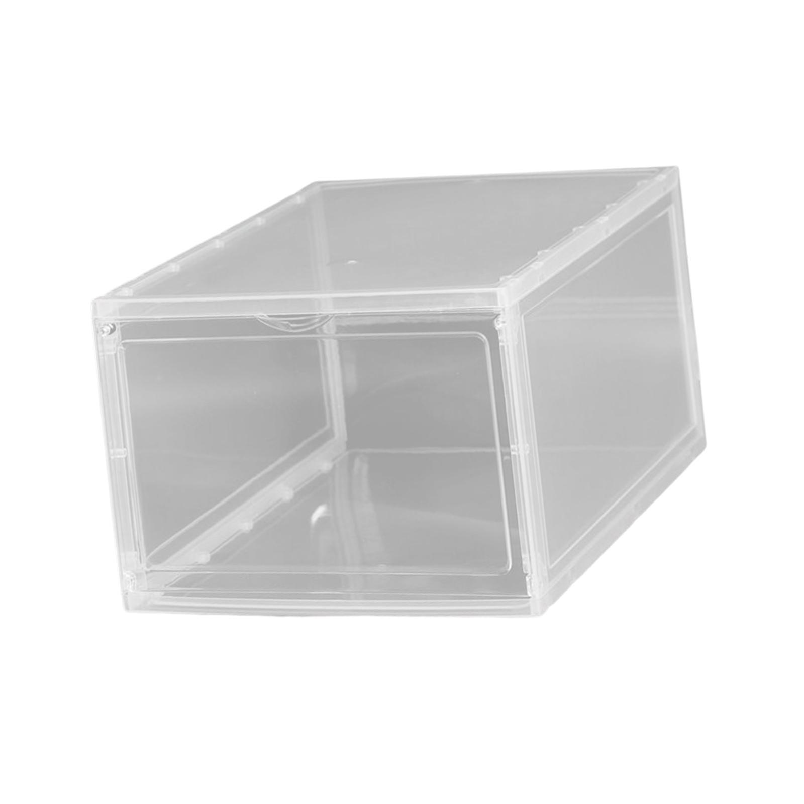 Shoe Box Stackable Shoe Bins Display Case Shoe Container for Closet