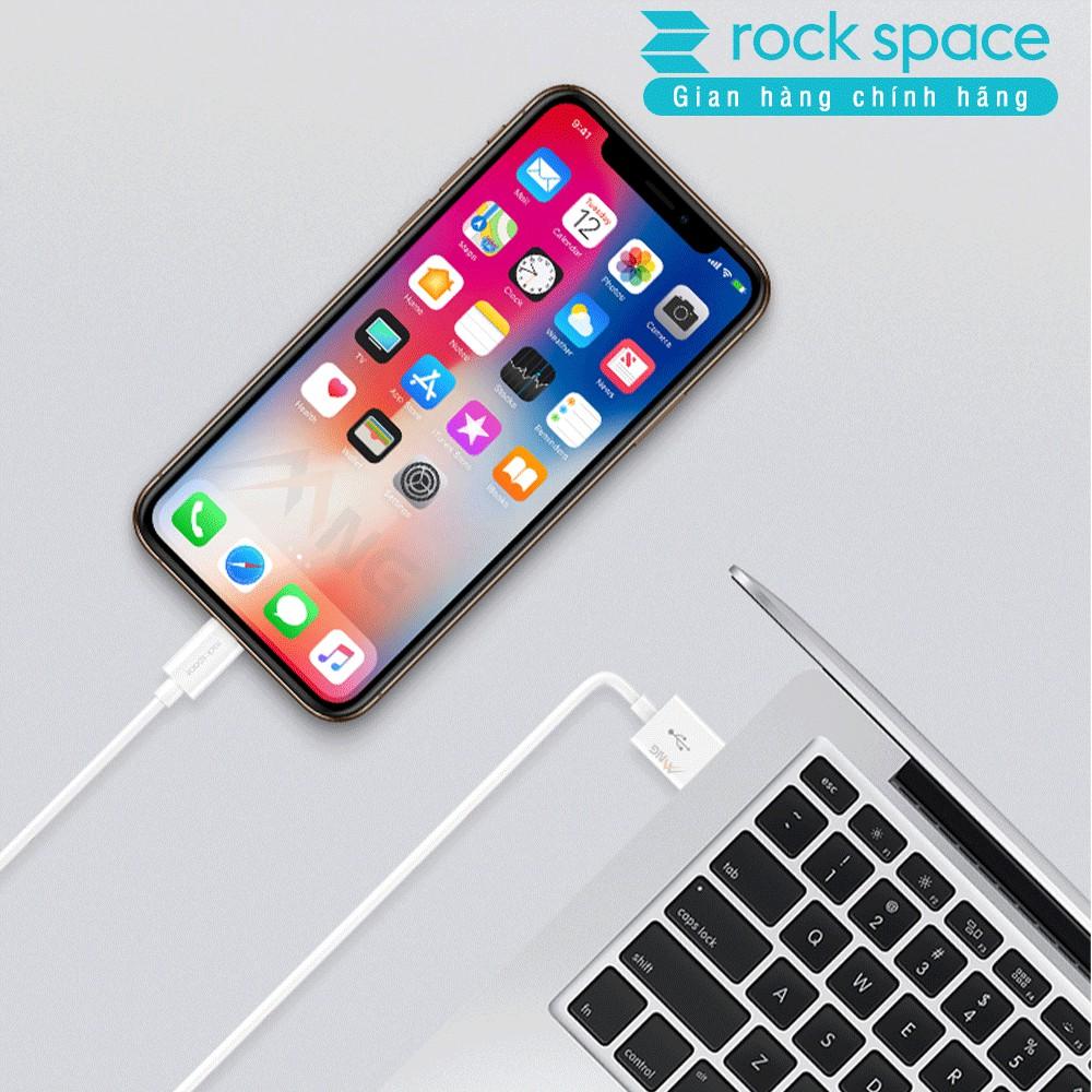 Dây cáp sạc nhanh Rock space S08 dành cho Iphone, sạc nhanh, ổn định, không nóng máy, 1M - Hàng chính hãng