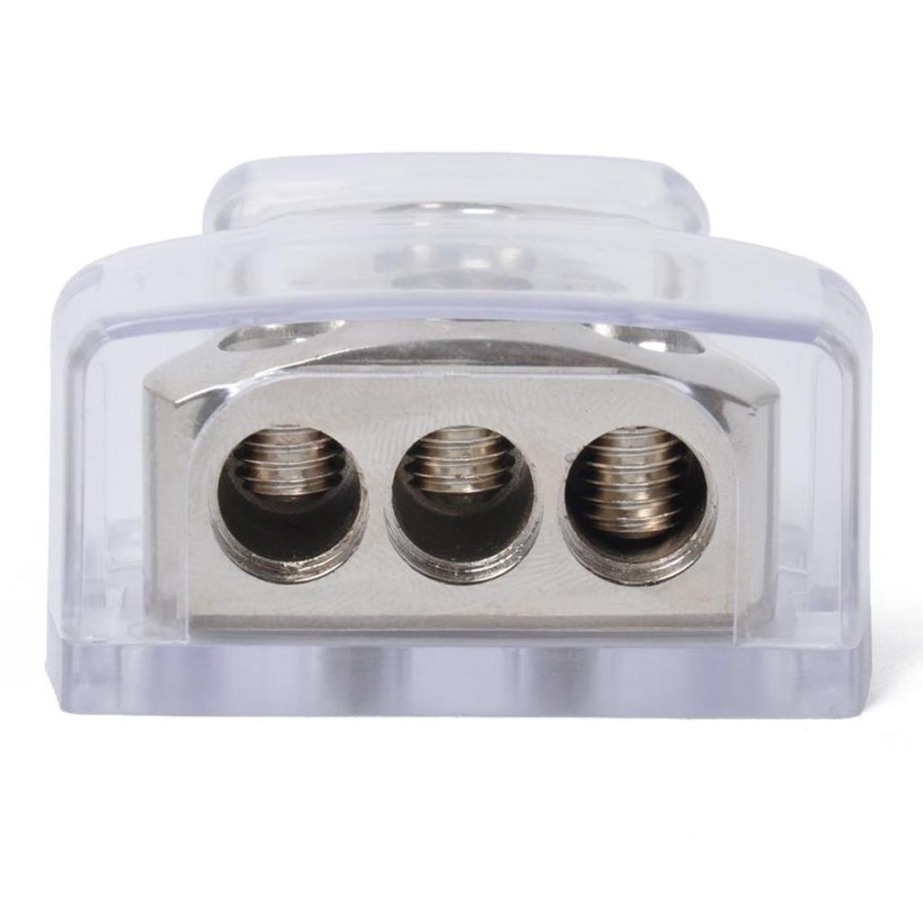 3-Way Car Audio Stereo Amp Power/Ground Cable Splitter Distribution Block