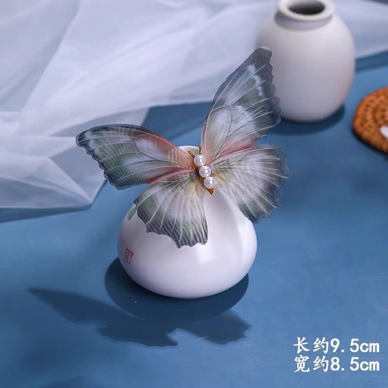 ￼Kẹp Tóc Bươm 3D Bản To Màu Sắc Siêu Thực Phong Cách Thời Trang Hàn Quốc