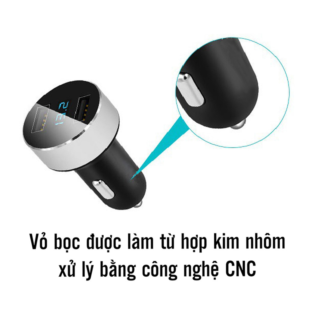 Tẩu sạc ô tô, xe hơi cao cấp đa năng HY36 - Hàng Chính Hãng