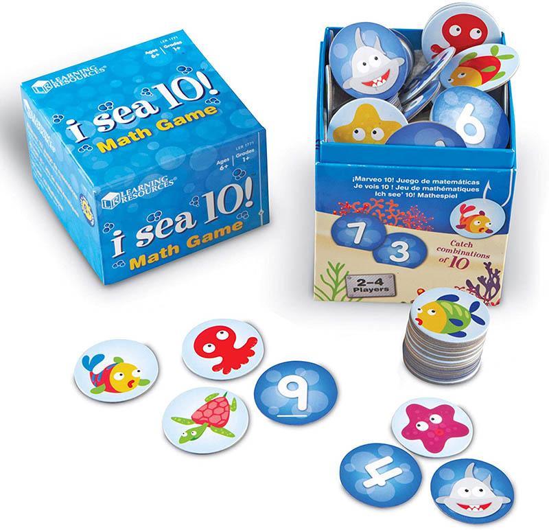 Learning Resources Bộ đồ chơi toán học - I Sea 10! Math Game