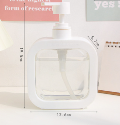 Bình nhựa trong suốt 500ml đựng xà phòng sữa tắm dầu gội