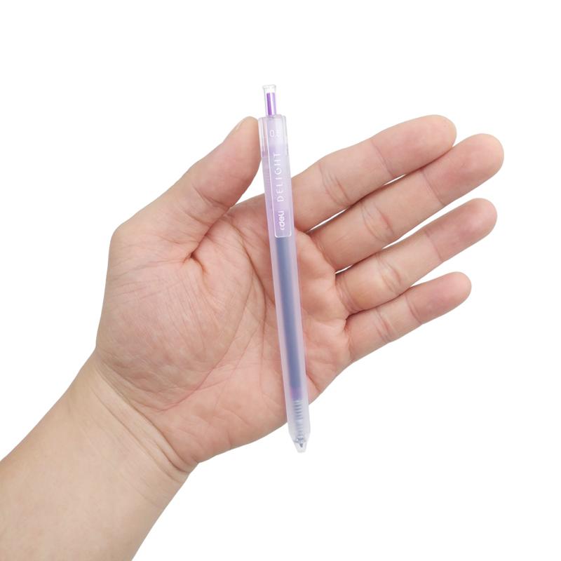 Bút Gel Delight 0.5 mm - Deli EG118-PR - Mực Tím