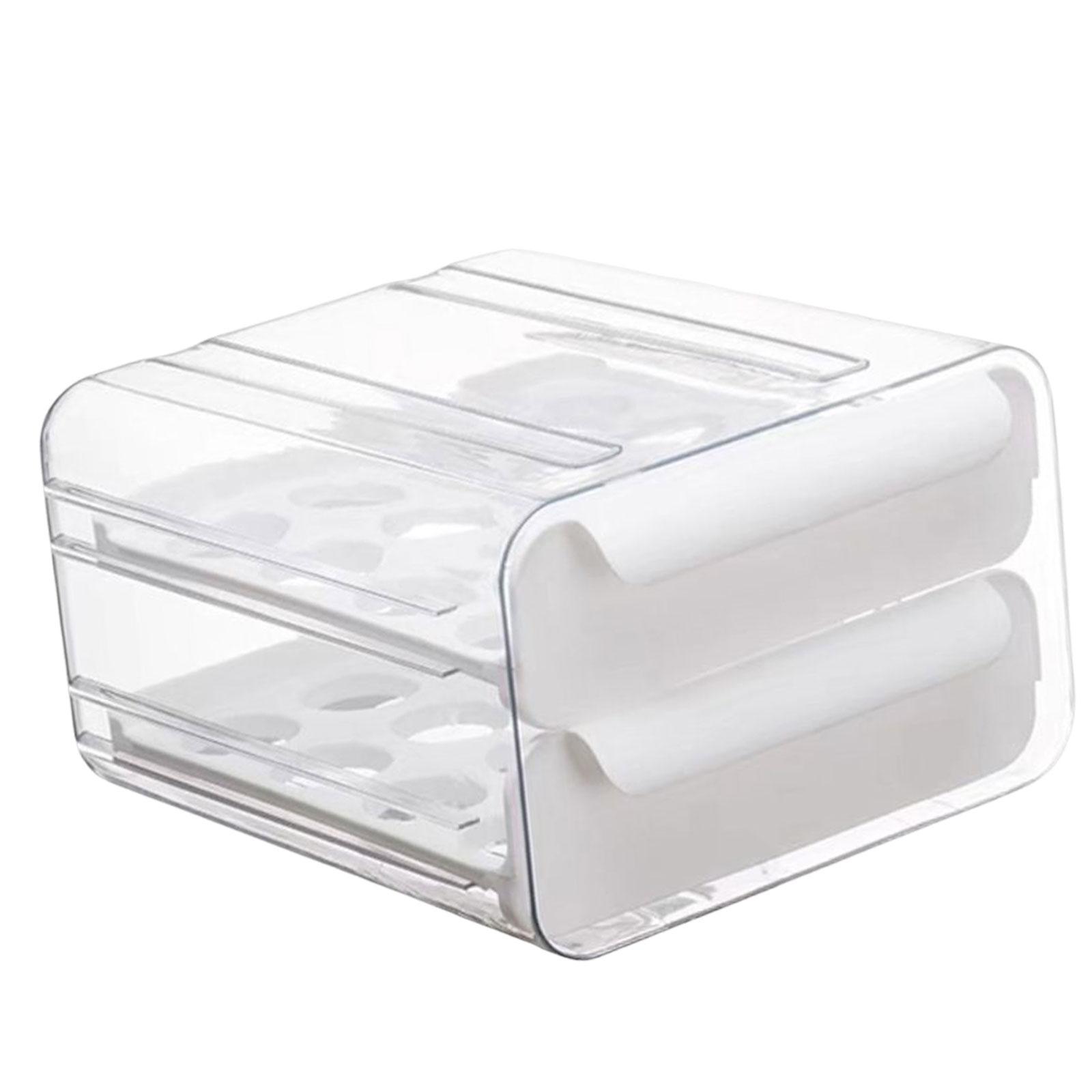 Egg Storage Container Clear with Handle Egg Fresh Storage Box for Countertop