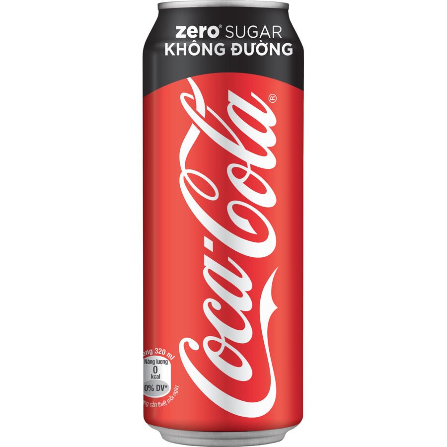 Thùng 24 Lon Nước Giải Khát Không Đường Coca-Cola Zero 320mlx24