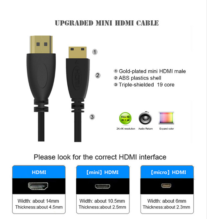 Dây cáp HDMI to Mini HDMI 3m