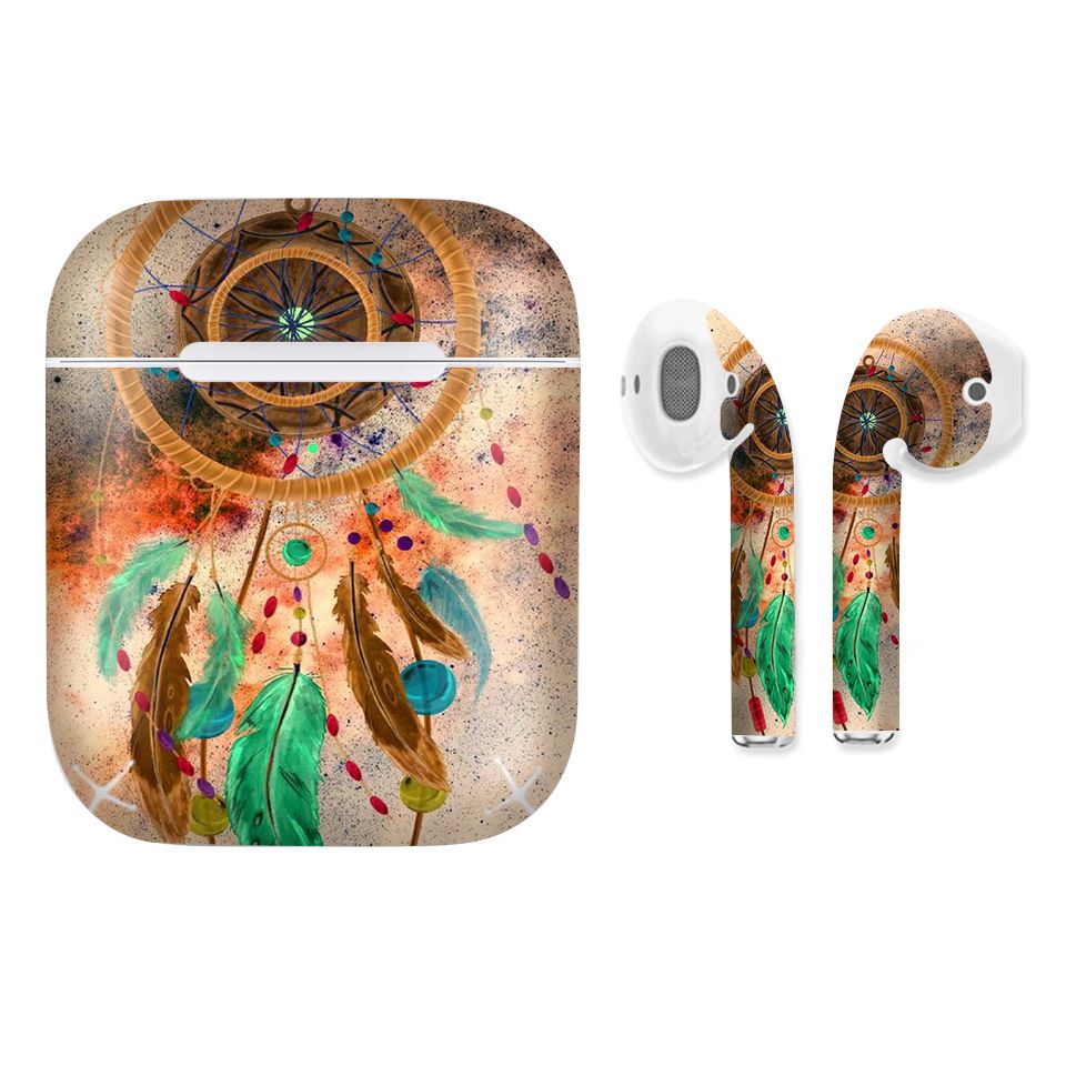 Miếng dán skin chống bẩn cho tai nghe AirPods in hình Dream Catcher - atk377 (bản không dây 1 và 2)