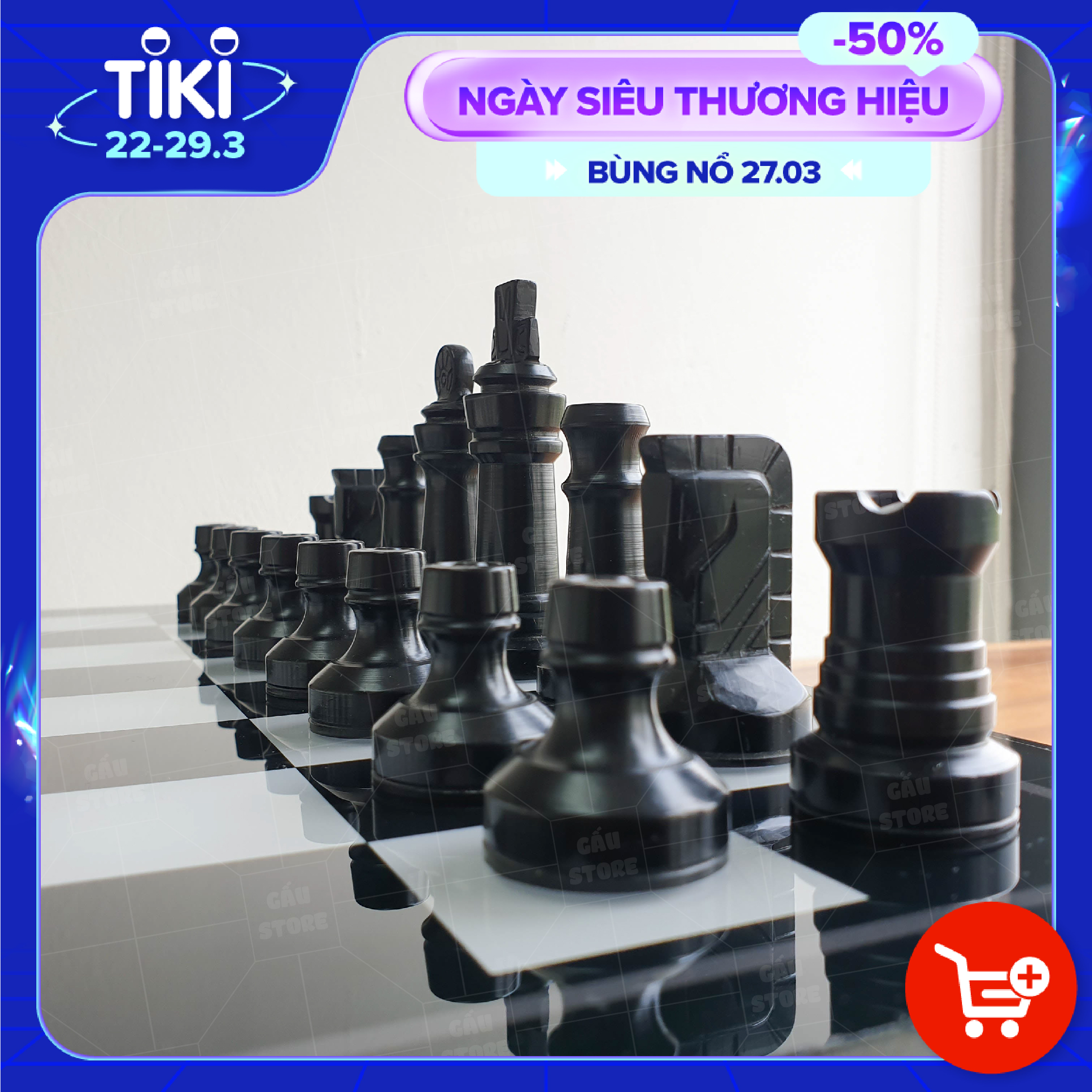 Bộ Cờ Vua Bàn Vuông B Square Chess Made in Vietnam, Đồ Chơi Trẻ Em (Handmade)