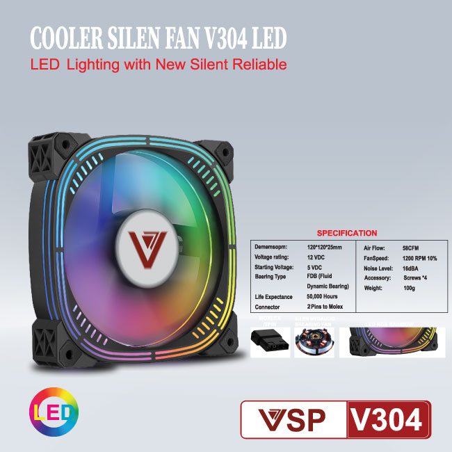 Fan case VSP LED V304 Hàng chính hãng