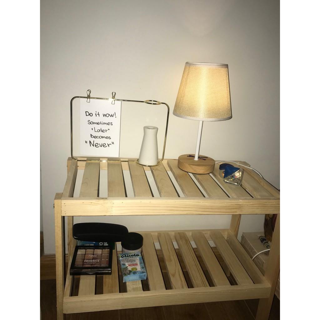 Kệ gỗ để đồ 2 ngăn dài 80cm