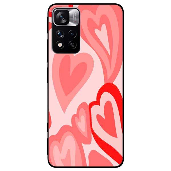 Ốp lưng dành cho Xiaomi Redmi Note 11 5G / Note 11 Pro 5G / Note 11 Pro Plus 5G - Tim Viền Hồng